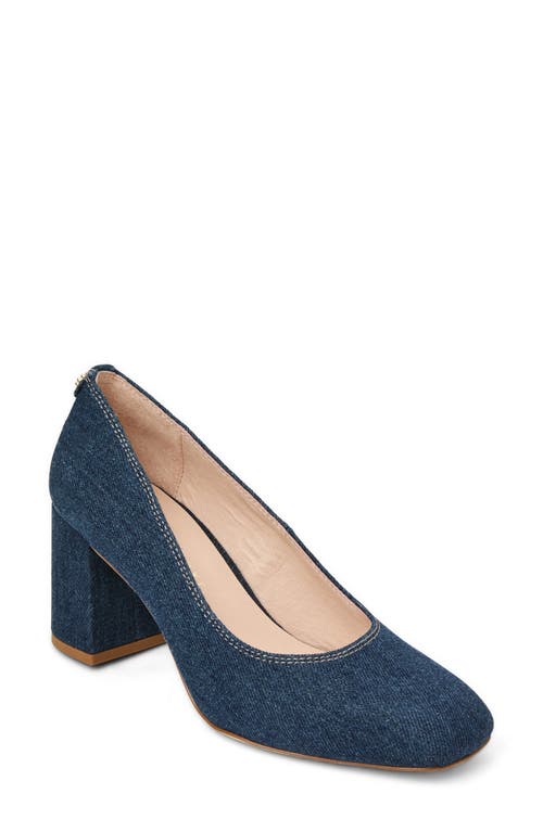 Jack Rogers Lenora Block Heel Pump In Blue