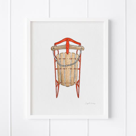 Sled Framed Museum Quality 8" x 10" Art Print