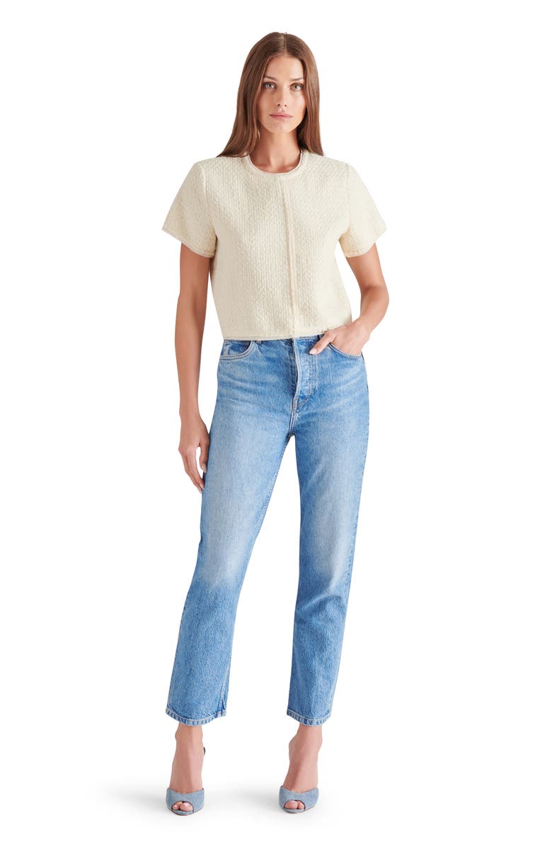 Steve Madden Addie Tweed Top, Alternate, color,