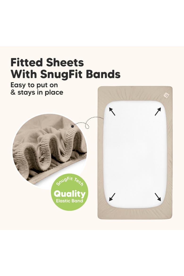 2-Pack Isla [Protect+] Waterproof Crib Sheets, Alternate, color, Cameo
