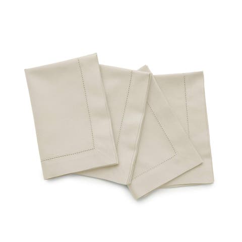 Linen Dinner Napkins - Cotton Linen Hemstitch, 20" x 20" Inch