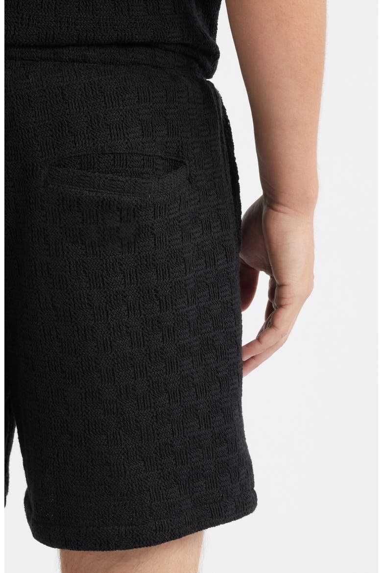 Gregory Basket Weave Knit Drawstring Shorts, Alternate, color, BLACK