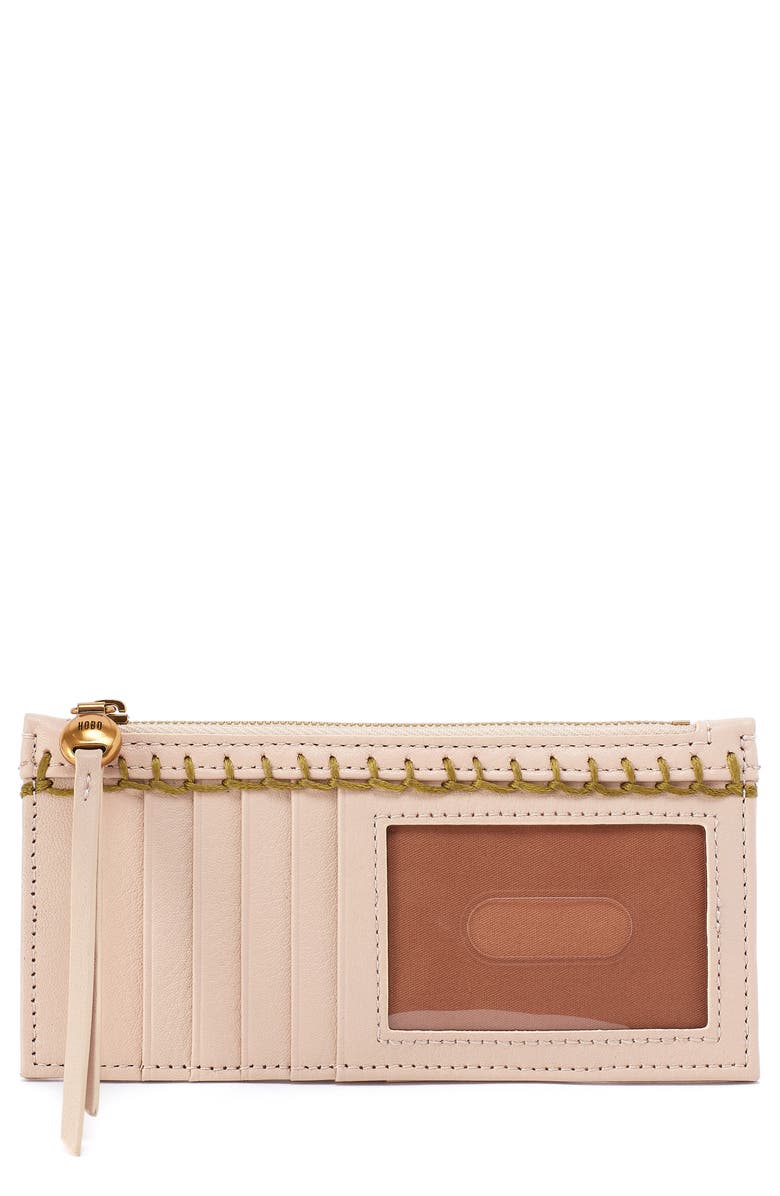 HOBO Carte Leather Card Case, Main, color, Stonewash