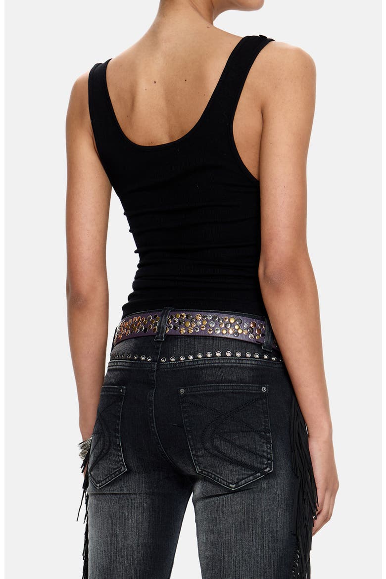 Addison Sequin Vest Top, Alternate, color, BLACK