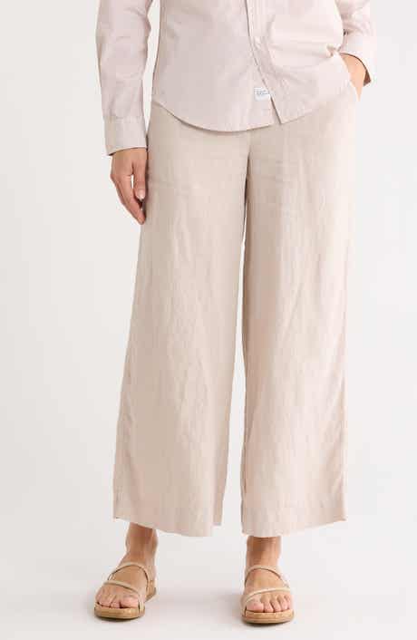 Frank & Eileen Pull-On Wide Leg Cotton Pants