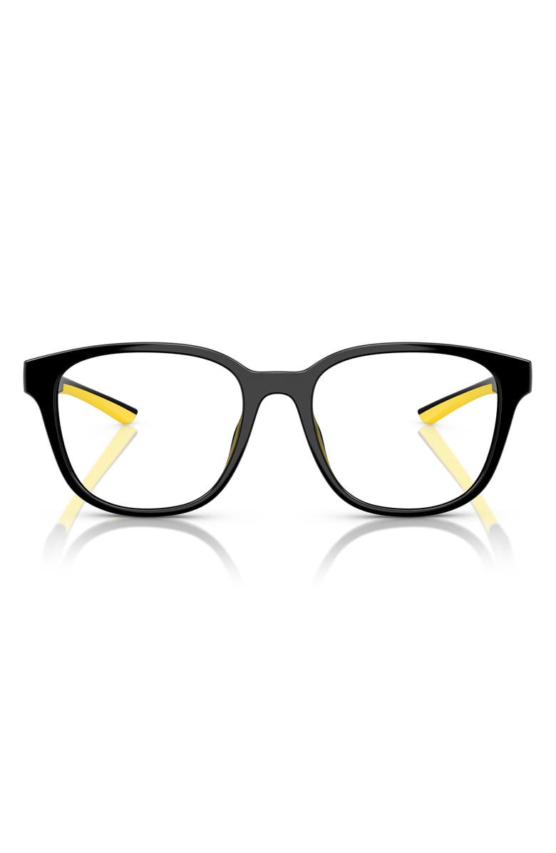 Scuderia Ferrari 54mm Round Optical Glasses, Main, color, Black