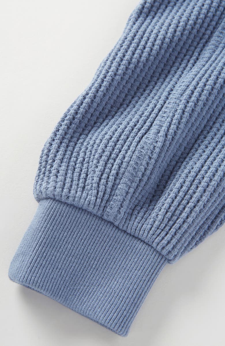 Treasure & Bond Kids' Cozy Waffle Sweatshirt, Alternate, color, Blue Chip