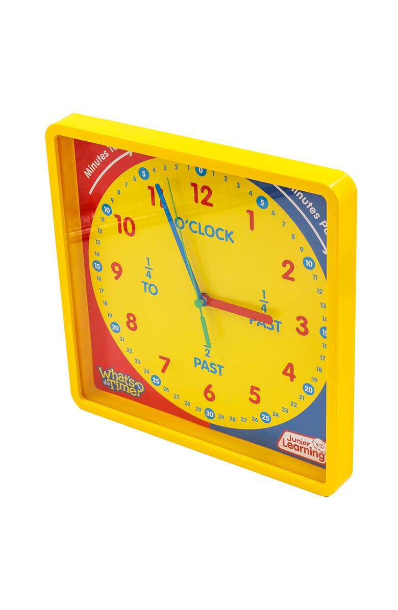 Junior Learning What's The Time Classroom Clock Educational Toy, Alternate, color, Multicolored