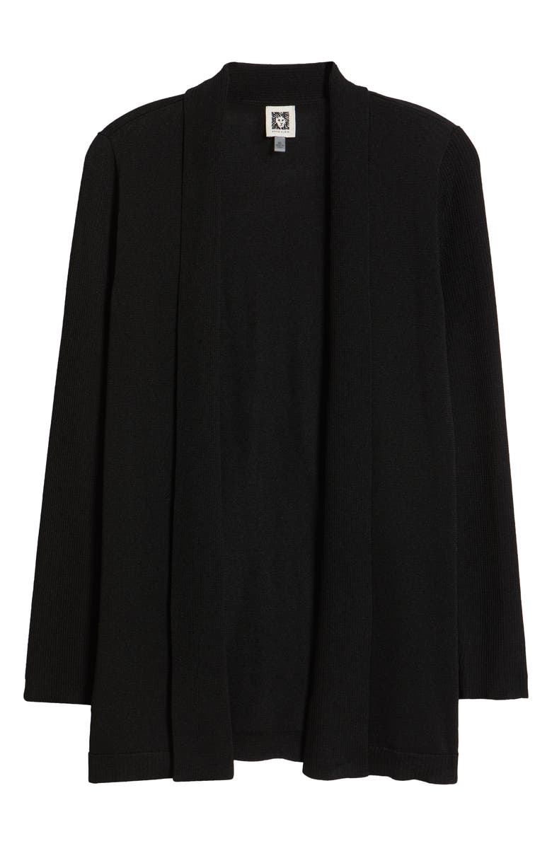 Anne Klein Sonoma Rib Trim Cardigan, Alternate, color,