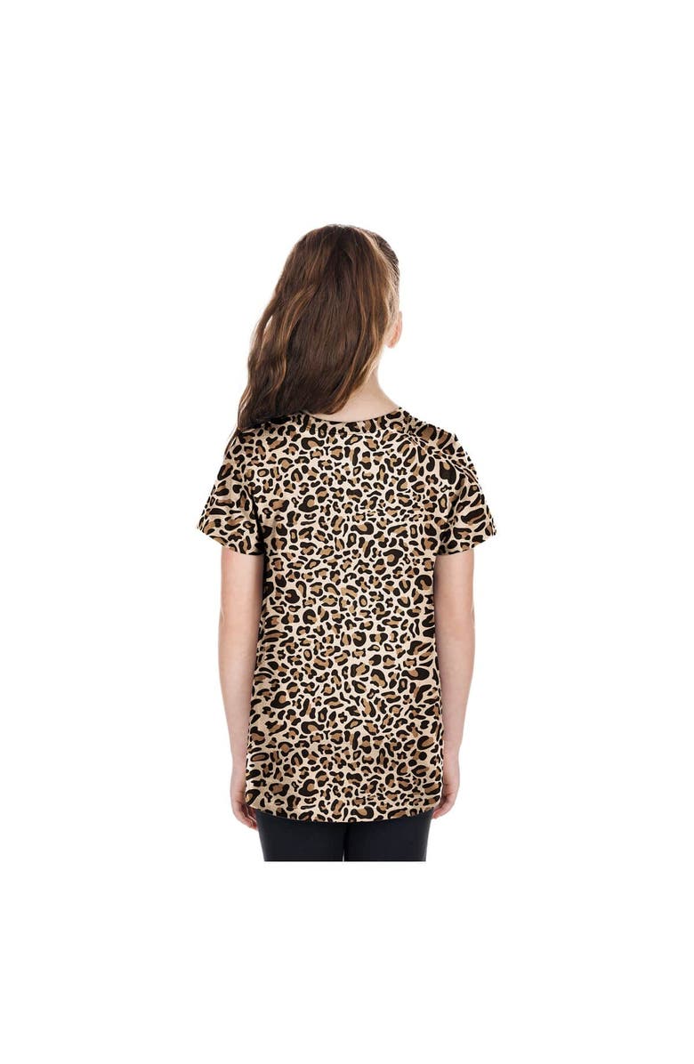 New Era Girls Youth New Era  Brown New York Yankees Leopard T-Shirt, Alternate, color, Brown