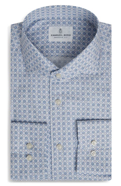 Modern Fit Luxury Cotton Dobby Dress Shirt
