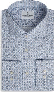 Emanuel Berg Modern Fit Luxury Cotton Dobby Dress Shirt