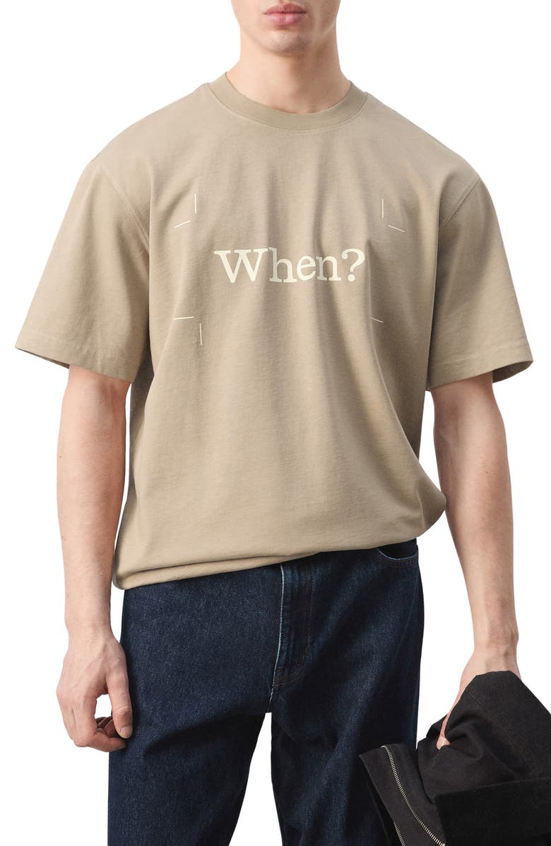 MANGO x Fantastic Man When? Graphic T-Shirt, Main, color, Beige