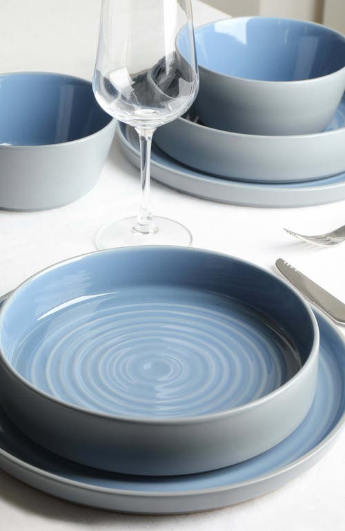 Stone Lain Elica Stoneware 12-piece Dinnerware Set In Gray