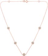 Haus of Brilliance Silver 1/2 Cttw Diamond Station Necklace