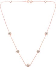 Haus of Brilliance Silver 1/2 Cttw Diamond Station Necklace