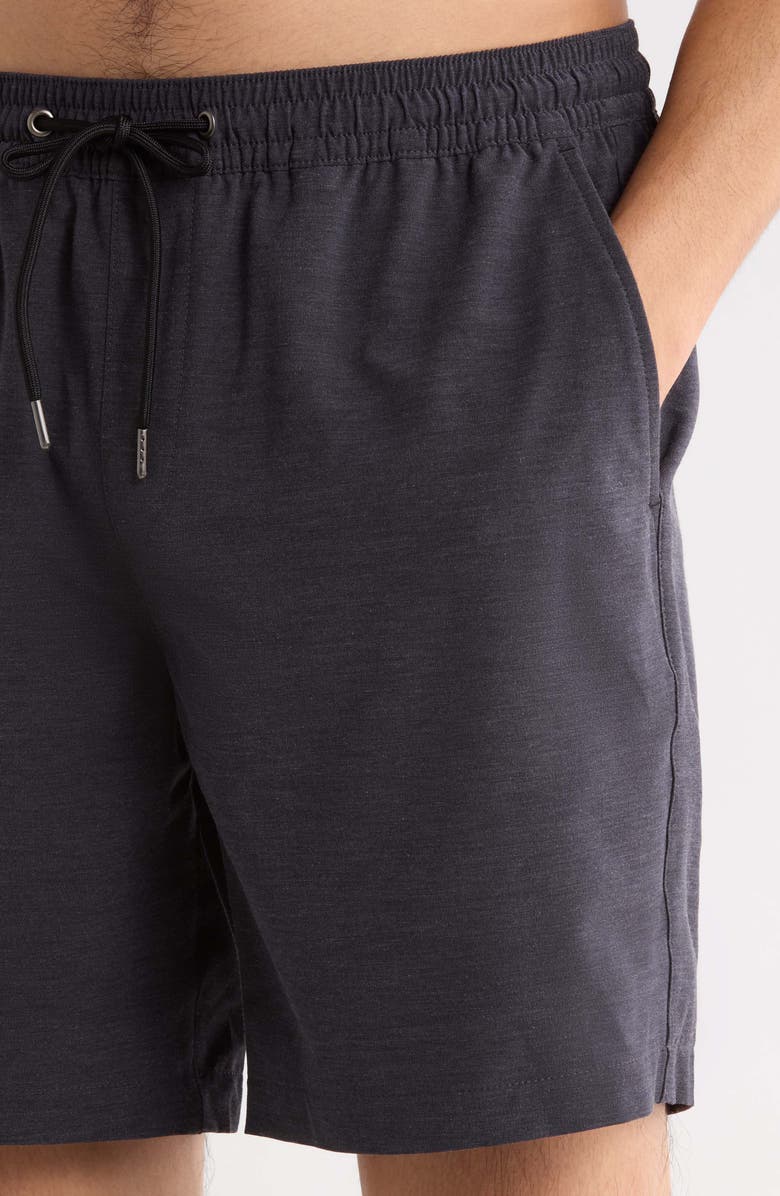 Nordstrom 7-Inch Volley Swim Shorts, Alternate, color, Black