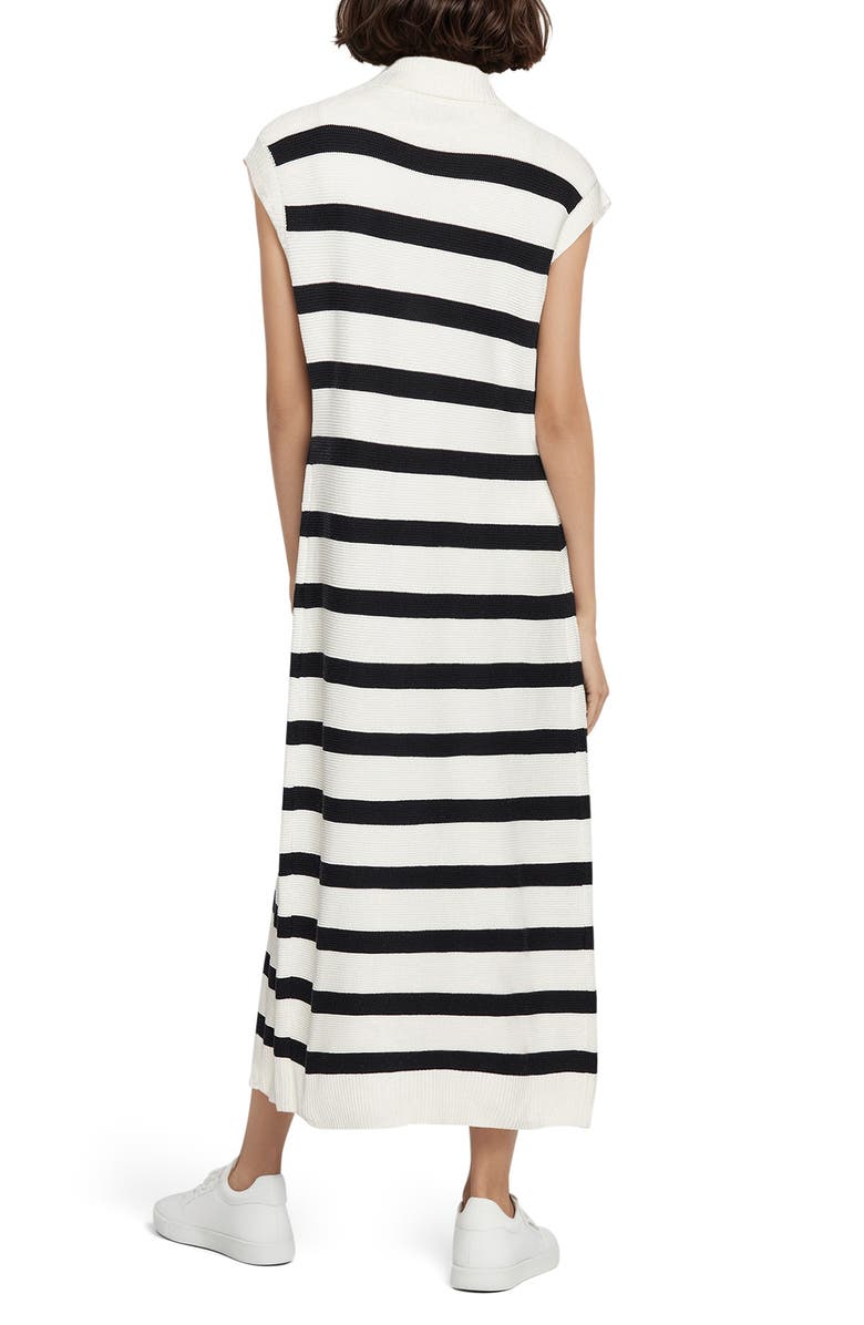 Three Dots MacKenzie Duster, Alternate, color, Sugar Swizzle/Black Stripe