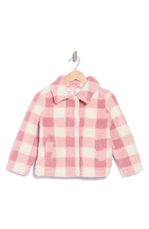 Kids' Plaid High Pile Fleece Jacket (Little Kid)