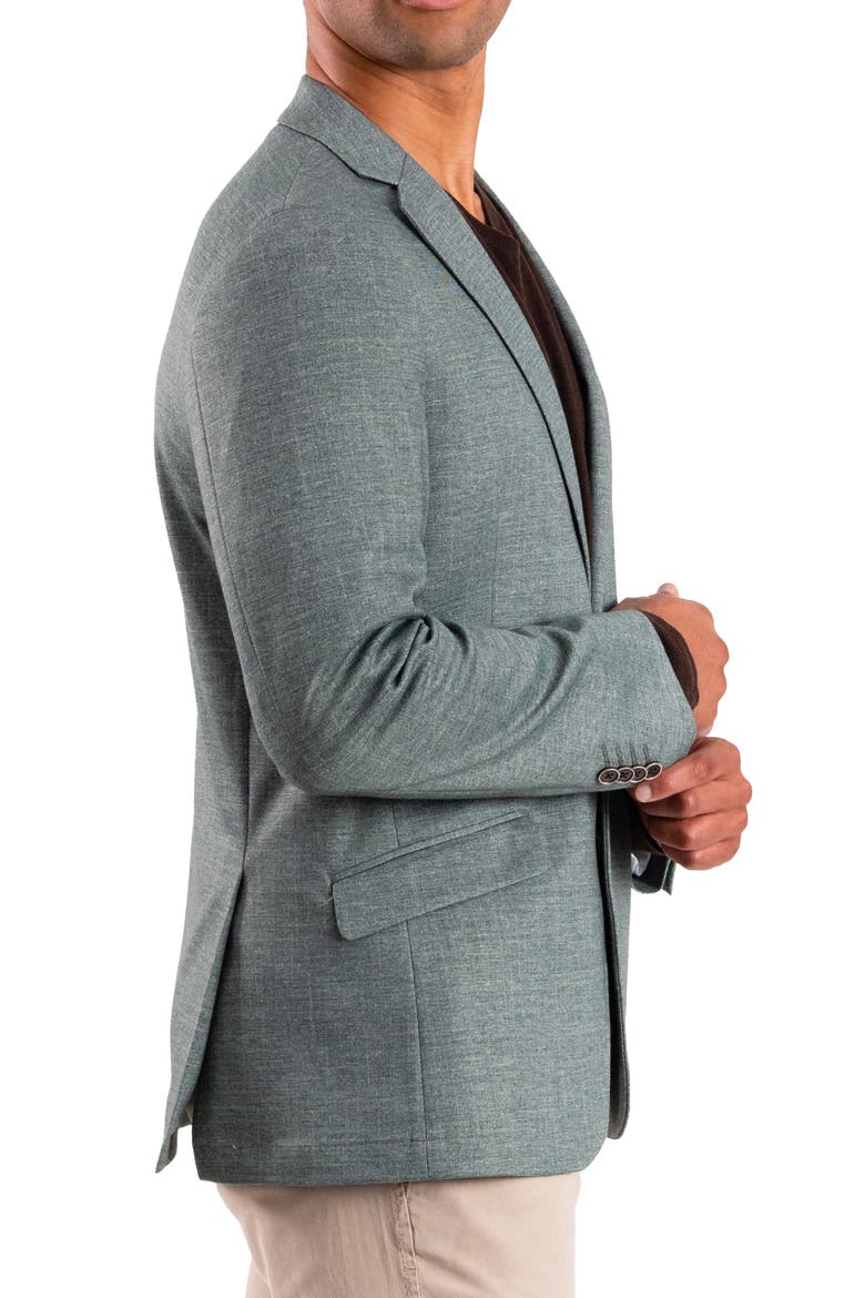 Solid Knit Sport Coat, Alternate, color, GREEN