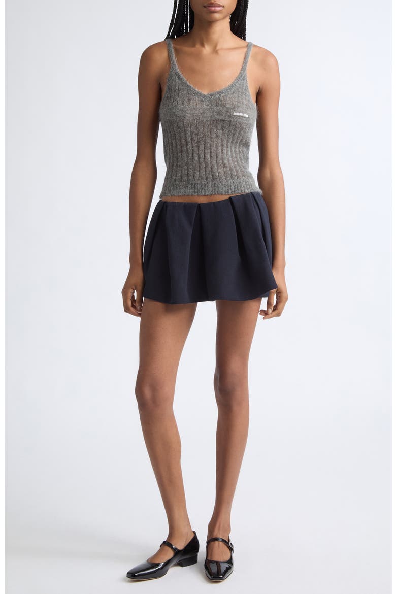 Wool & Mohair Blend Rib Sweater Camisole, Alternate, color, GREY