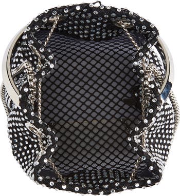 JIMMY CHOO Bon Bon デイジー クリスタル メッシュバッグ Bon Bon | White Crystal Mesh Handbag | New Collection