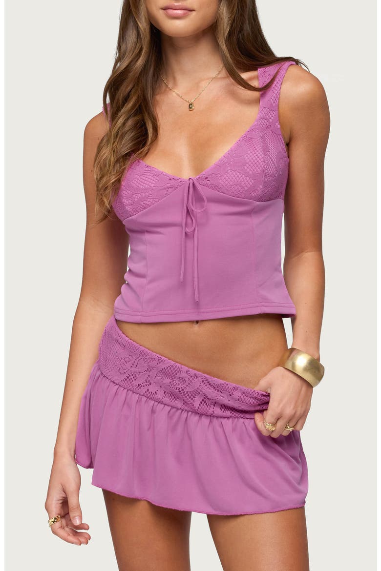 Vessa Lace Crop Top, Main, color, PINK