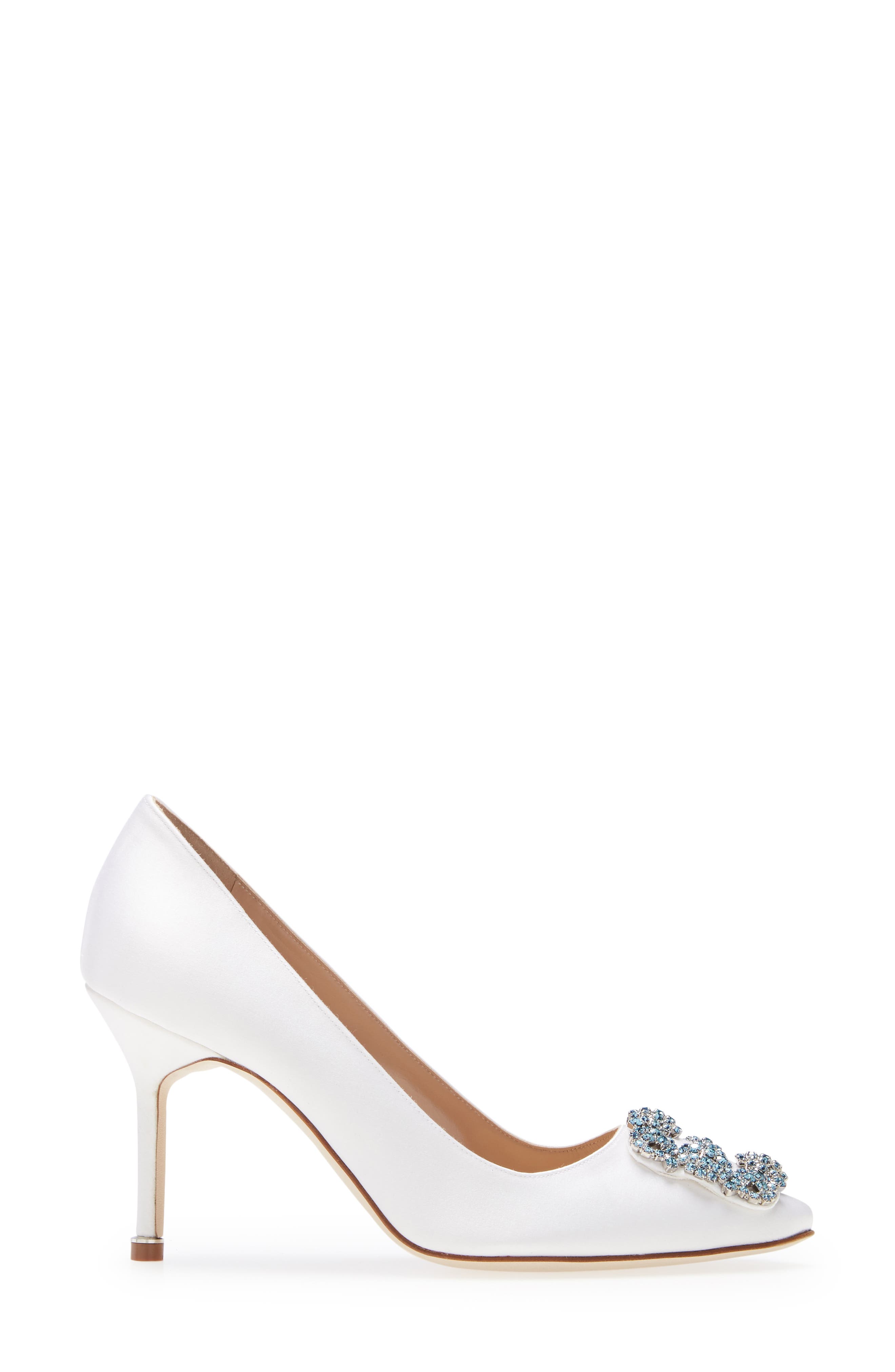 Hangisi Crystal Buckle Pump, Alternate, color, CREAM