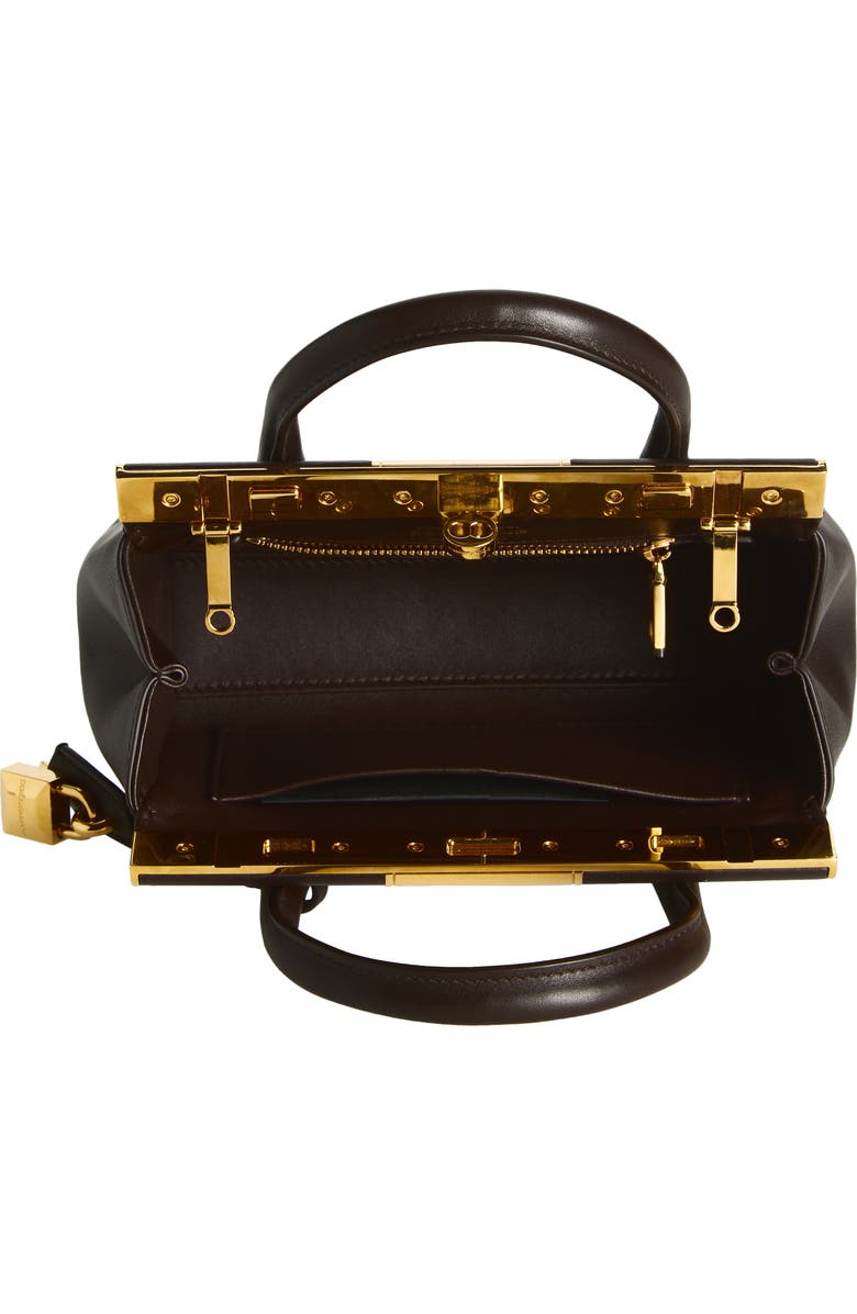 Dolce&Gabbana Marlene Embellished Leather Handbag, Alternate, color, 81300 Testa Di Moro