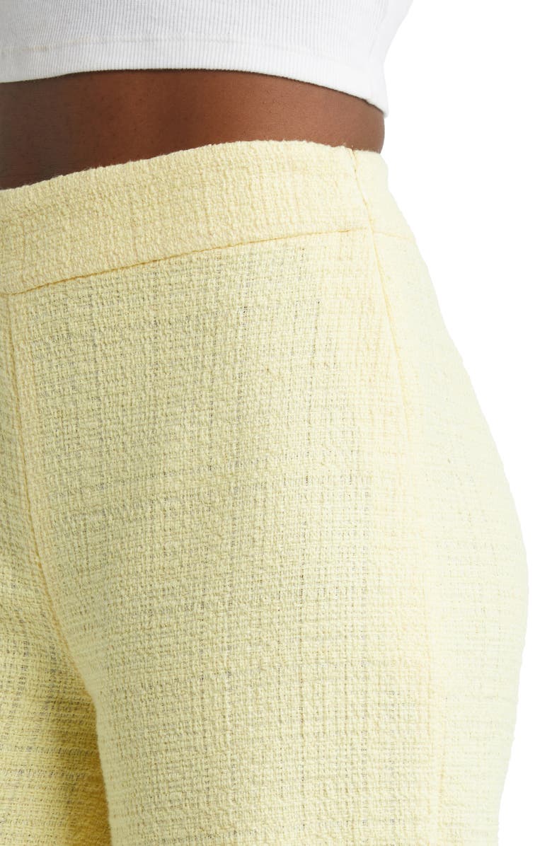 & Other Stories High Waist Straight Leg Tweed Pants, Alternate, color, Yellow