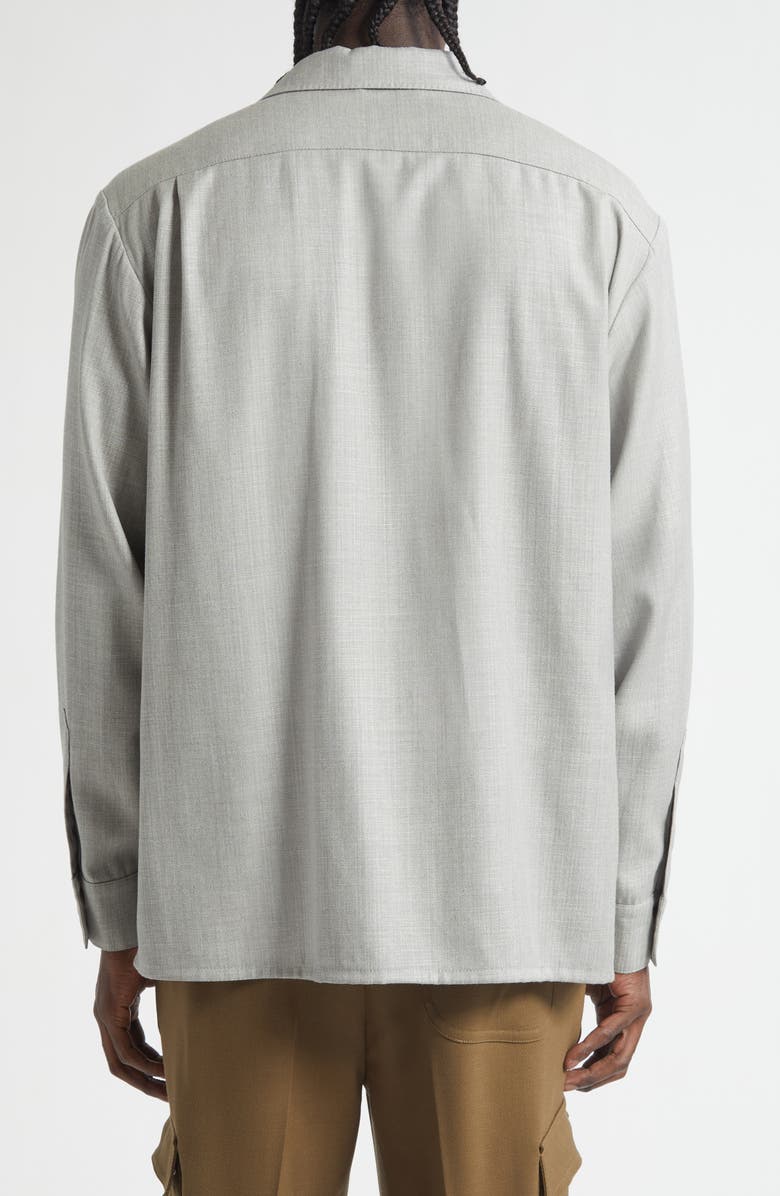 Second Layer Church Wool Button-Up Shirt, Alternate, color, Gray Speckle