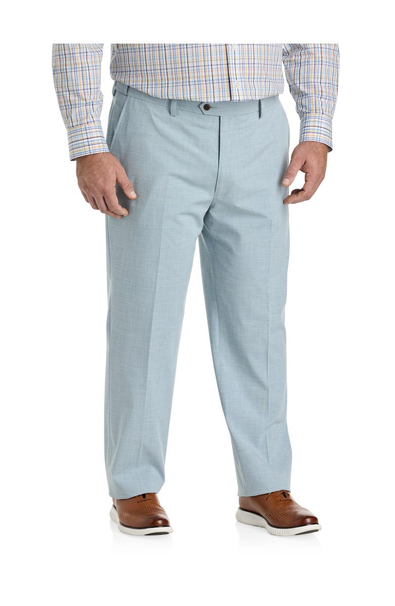 Oak Hill by DXL Big & Tall Cross Hatch Suit Pants, Main, color, Blue
