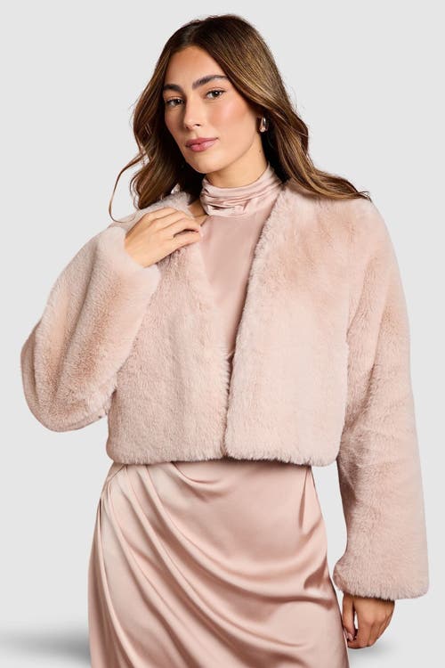 Coast Edge To Edge Faux Fur Coat In Pink