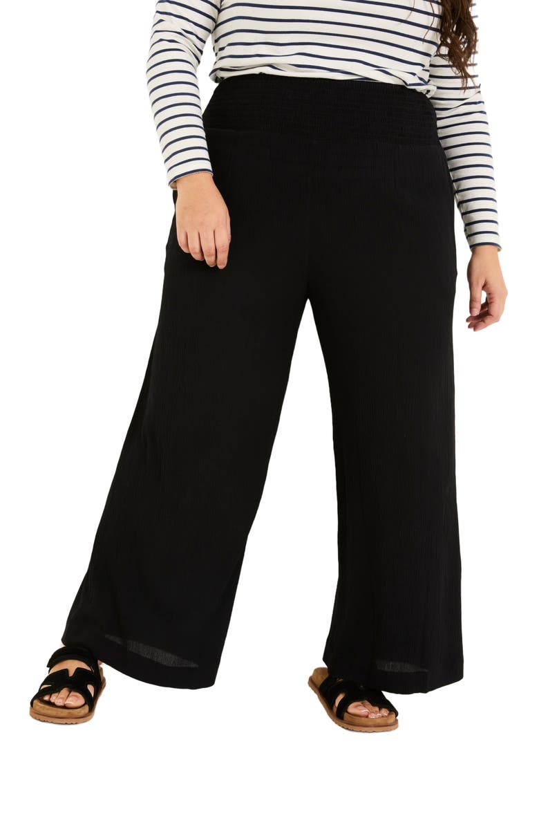 FatFace Plus Size Shirred Palazzo, Alternate, color,