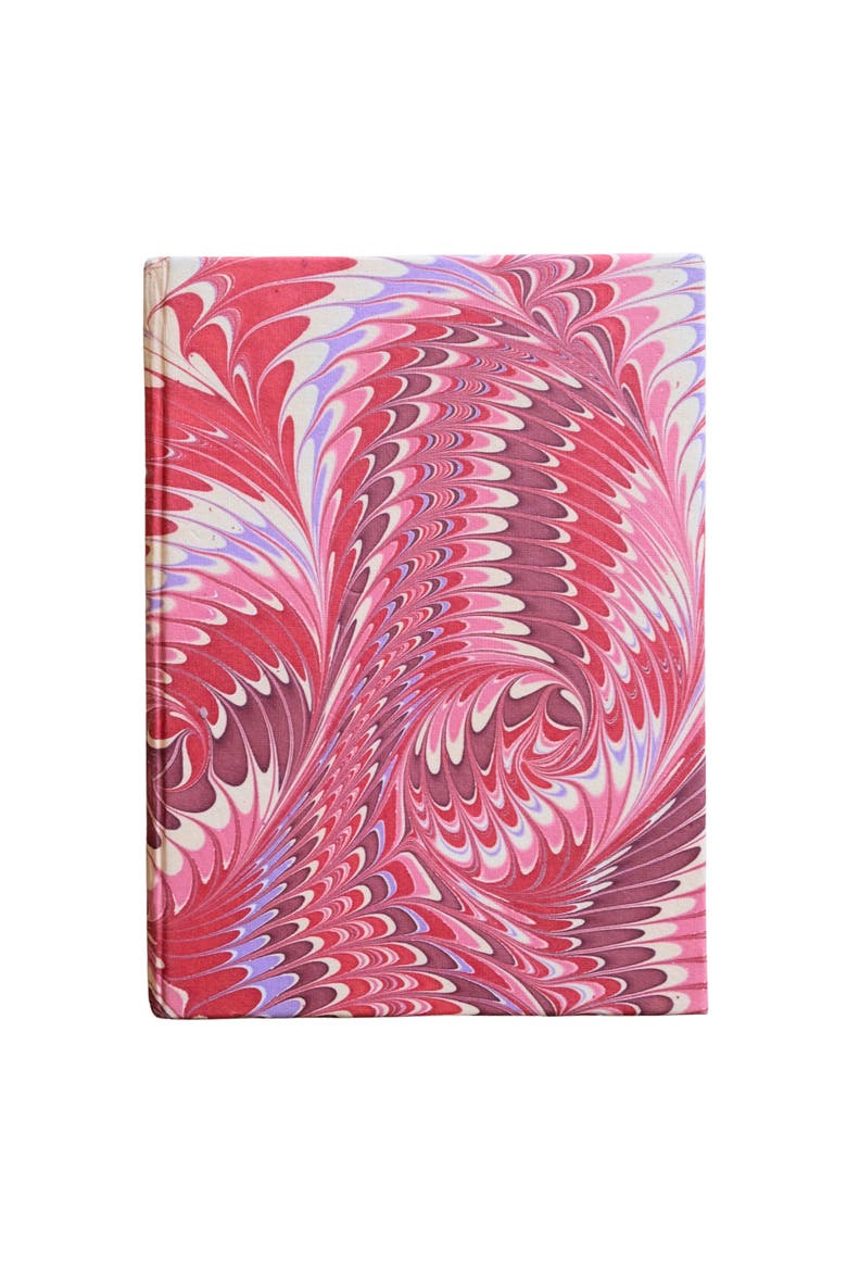 Hand-Marbled Hardcover Notebook, Main, color, Florentine Pink