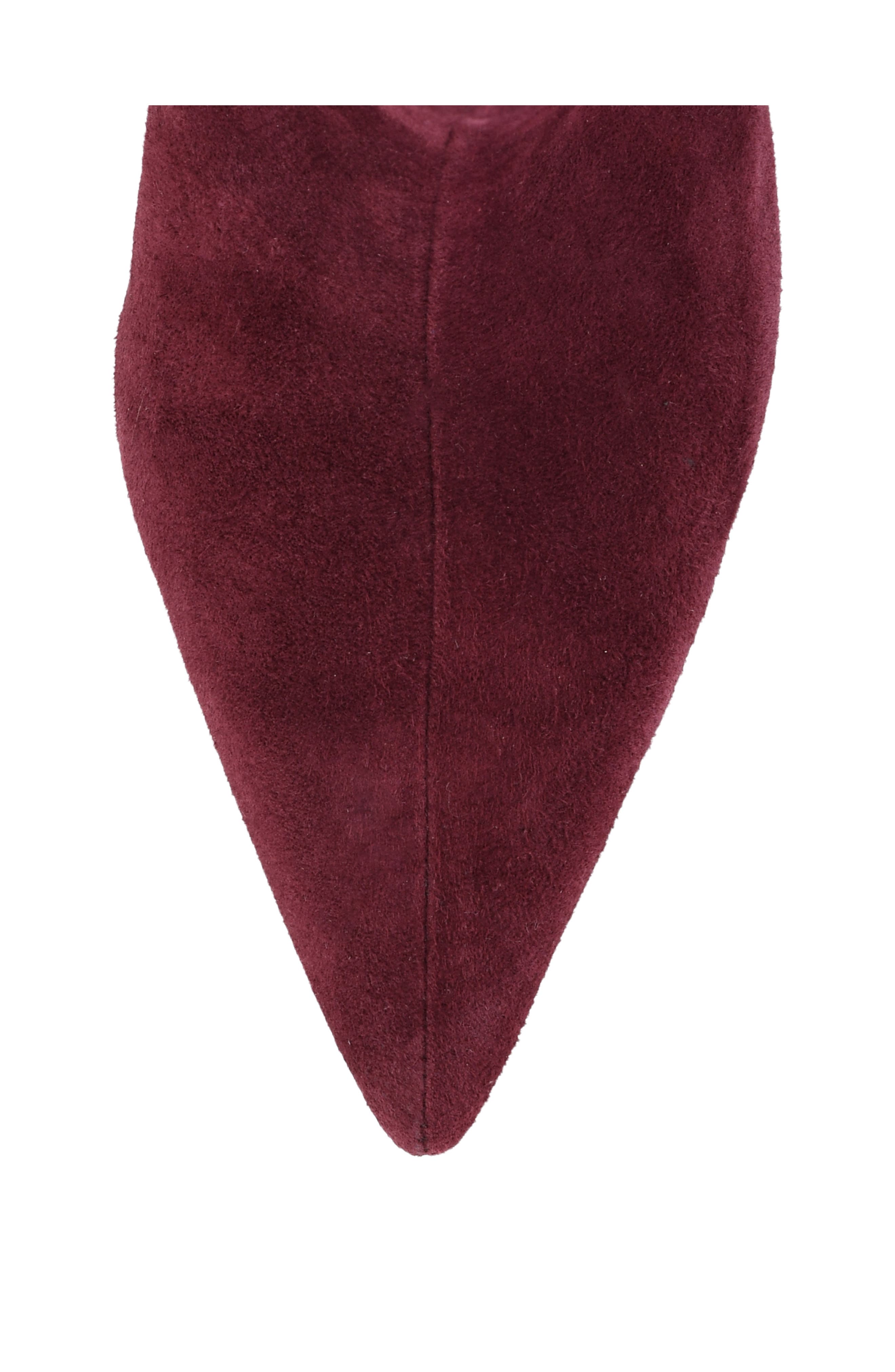 Game Changer Pointed Toe Kitten Heel Boot, Alternate, color, MAHOGANY SUEDE