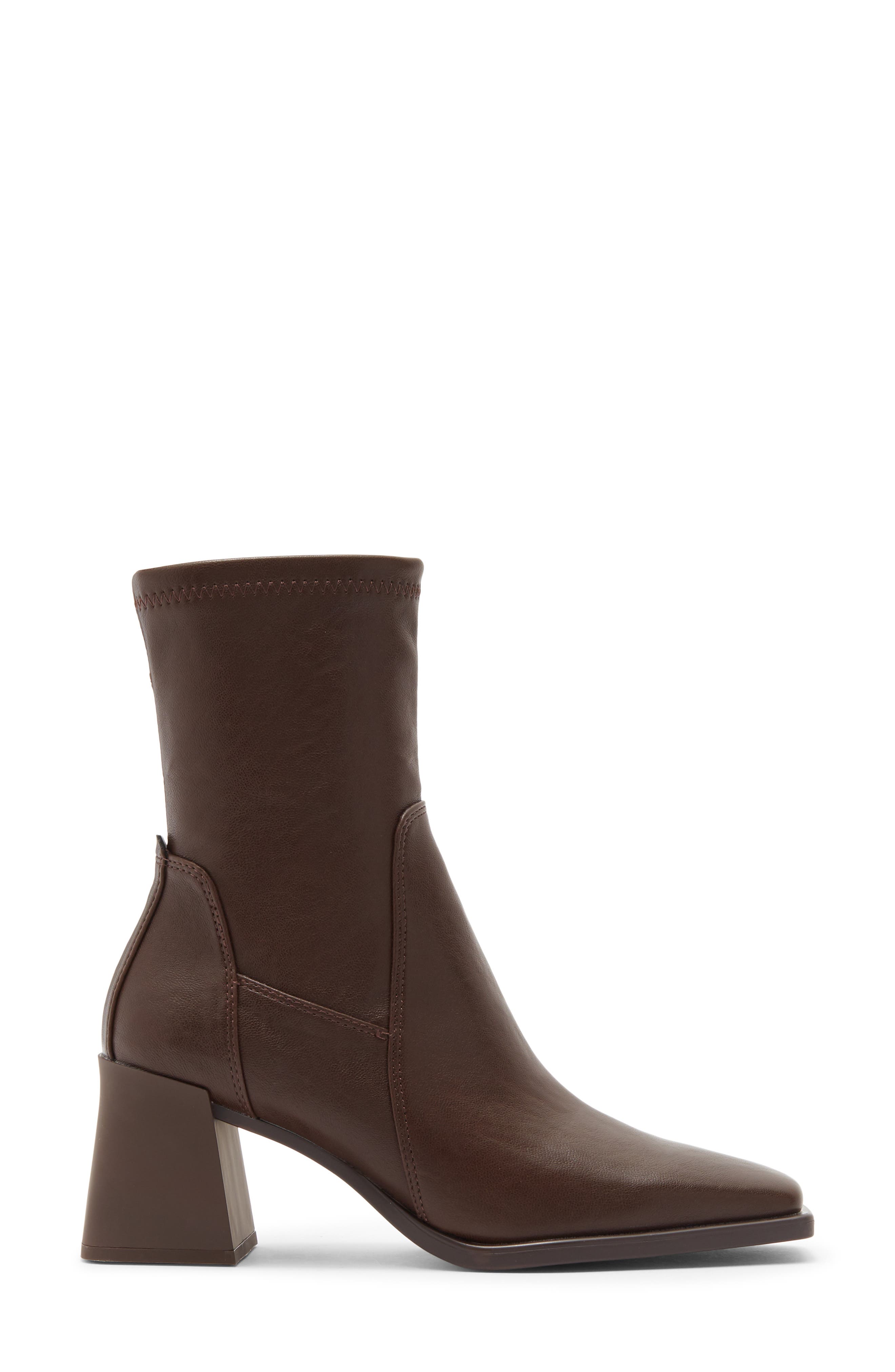Vallie Square Toe Bootie, Alternate, color, BROWN