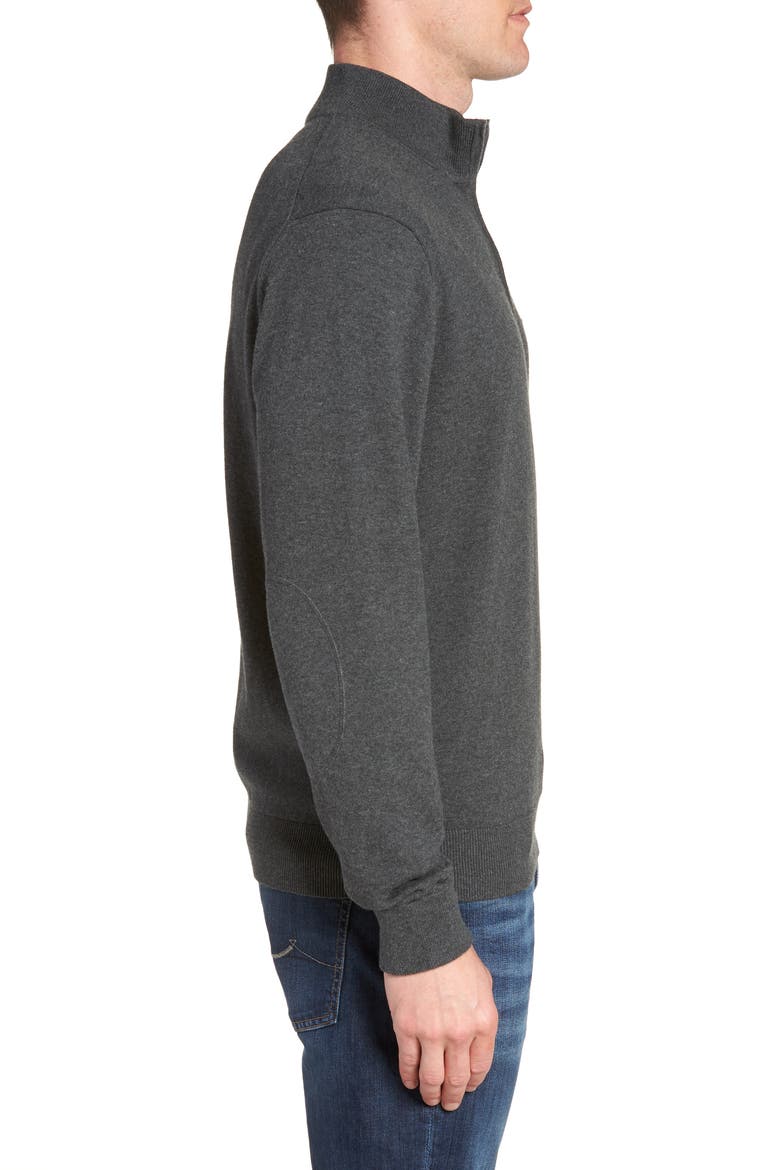 Kansas City Lakemont Regular Fit Quarter Zip Sweater, Alternate, color, CHARCOAL HEATHER