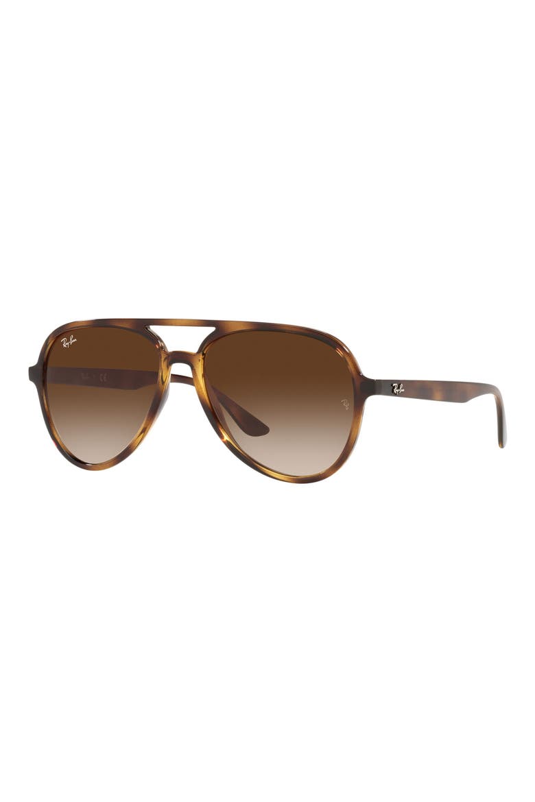 57mm Gradient Aviator Sunglasses, Alternate, color, HAVANA / BROWN GRADIENT
