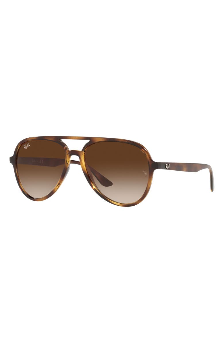 Ray-Ban 57mm Gradient Aviator Sunglasses, Alternate, color, Havana / Brown Gradient