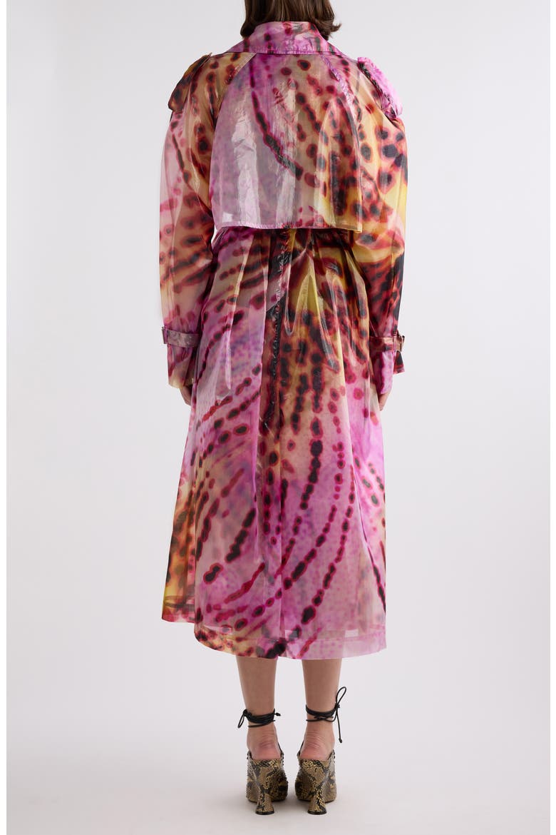 Risto Nylon & Silk Trench Coat, Alternate, color, FUCHSIA