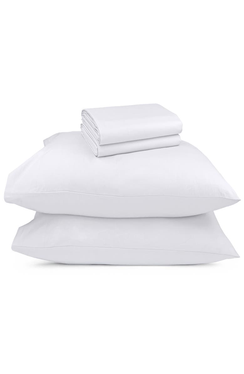 CALIFORNIA DESIGN DEN Signature Comfort 100% Egyptian Cotton Breatheable Percale Sheet Set, Main, color, Light Grey