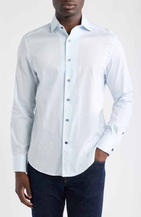 Alvin Shaped Fit Check Button-Up Shirt