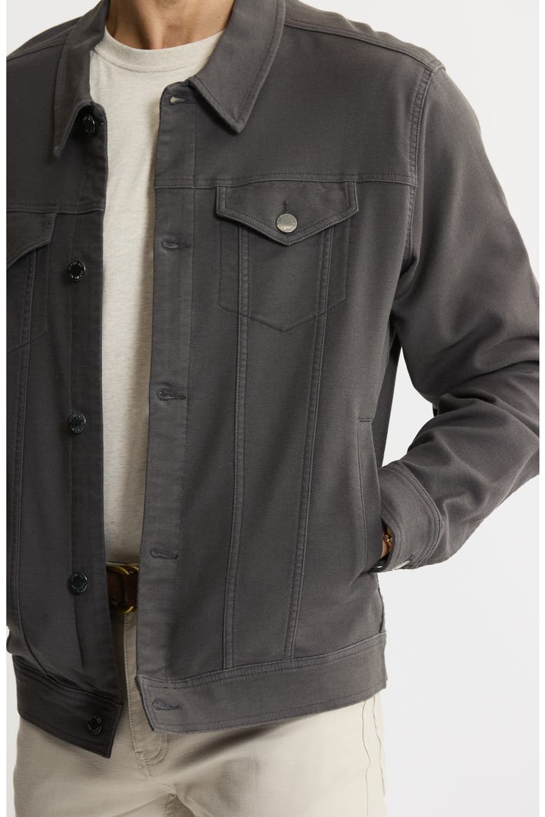 Stretch Cotton Trucker Jacket, Alternate, color, GREY