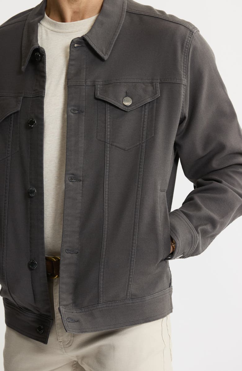 JACHS Stretch Cotton Trucker Jacket, Alternate, color, Grey