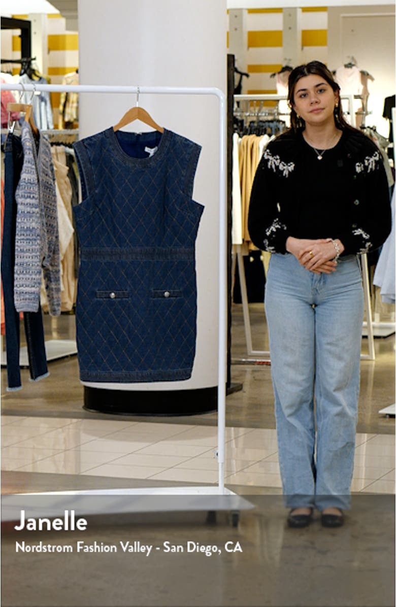 Ginny Topstitch Denim Minidress, sales video thumbnail