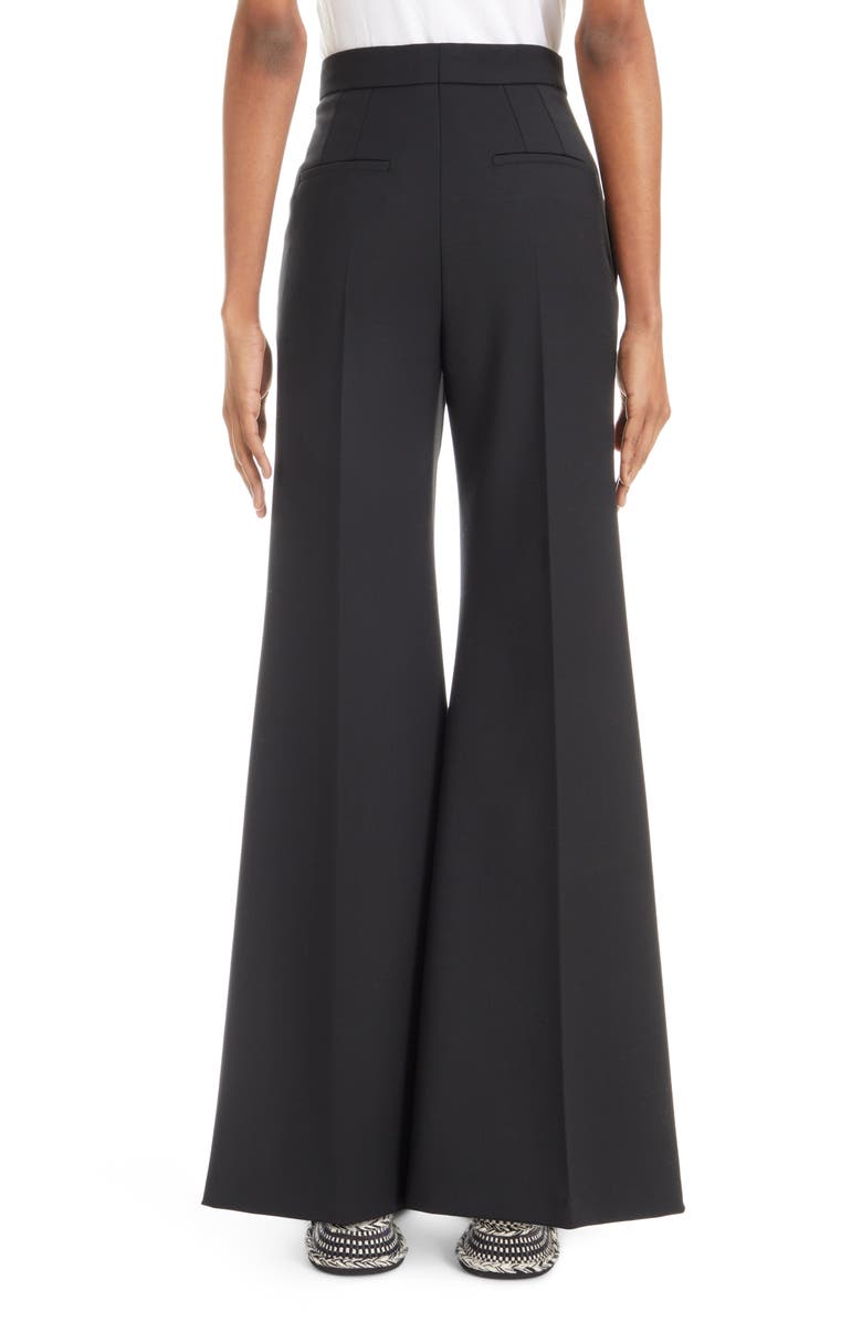 Chloé Wide Leg Stretch Wool Pants, Alternate, color,