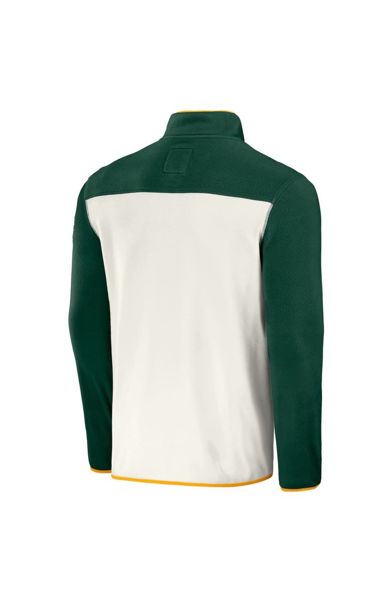 NFL X DARIUS RUCKER Men's NFL x Darius Rucker Collection by Fanatics Green/Cream Green Bay Packers Micro Fleece Quarter-Snap Jacket, Alternate, color, 