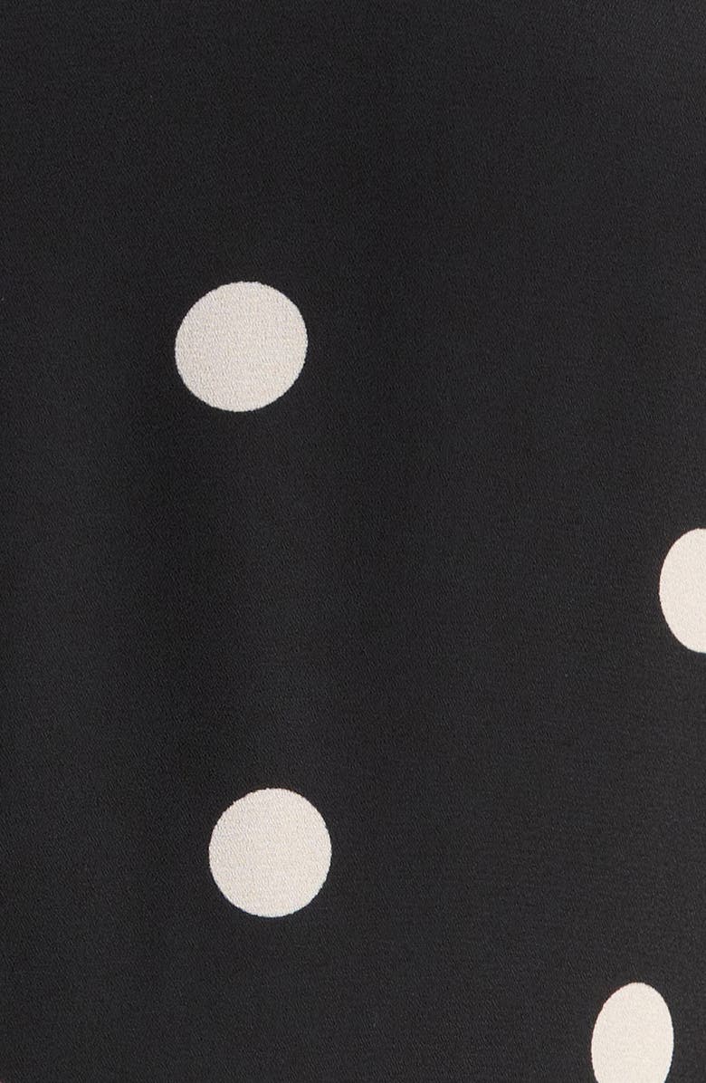 SUGARLIPS Kaline Polka Dot After Hours Halter Jumpsuit, Alternate, color, Ivory-Black-Dot