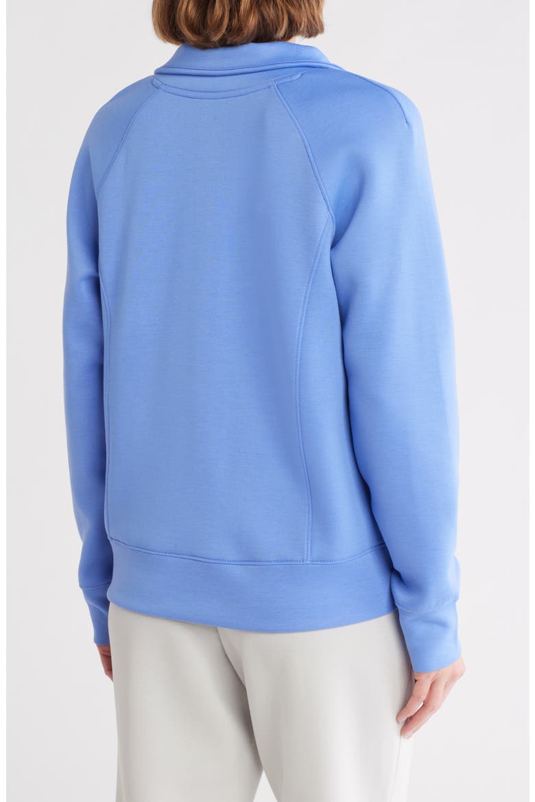 Stellar Scuba Knit Quarter Zip Pullover, Alternate, color, PERSIAN JEWEL